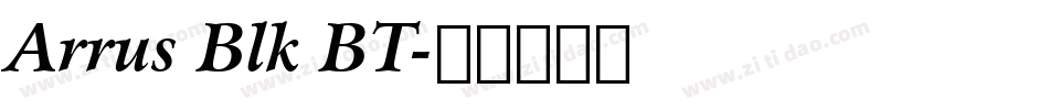 Arrus Blk BT字体转换